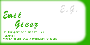 emil giesz business card